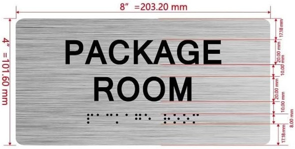 NYC PACKAGE ROOM SIGN WITH RAISED LETTERS