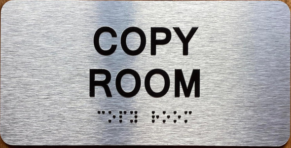 COPY ROOM SIGN WITH RAISED LETTERS