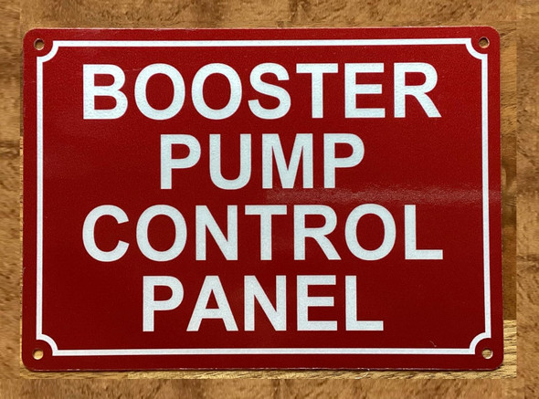 NYC BOOSTER POMP CONTROL PANEL SIGN