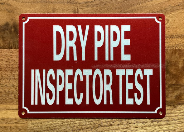 NYC DRY PIPE INSPECTOR TEST SIGN