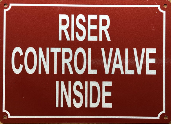 RISER CONTROL VALVE INSIDE SIGN