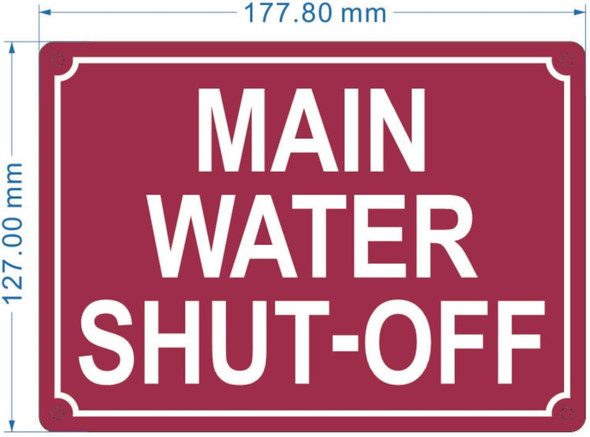 NYC MAIN WATER SHUT-OFF SIGN