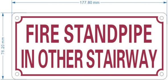 NYC FIRE STANDPIPE IN OTHER STAIRWAY SIGN