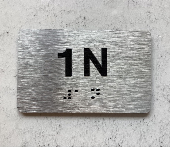 NYC APT NUMBER 1N SIGN-UNIT NUMBER SIGN WITH RAISED LETTERS