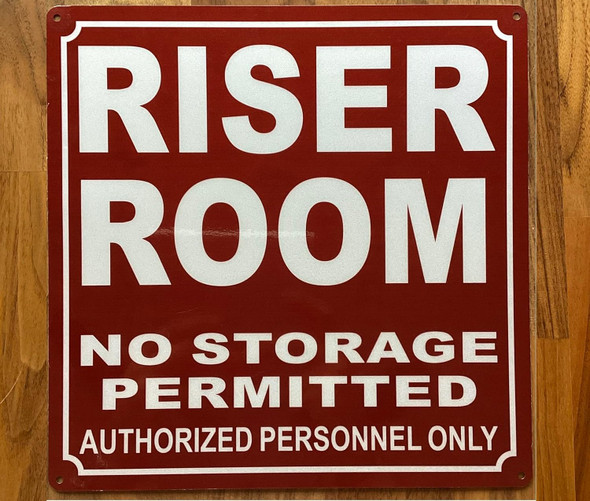 NYC REFLECTIVE RISER ROOM SIGN