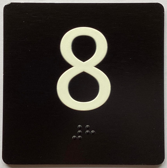 ELEVATOR FLOOR NUMBER THE LEXINGTON AVE LINE (8TH FLOOR) SIGN