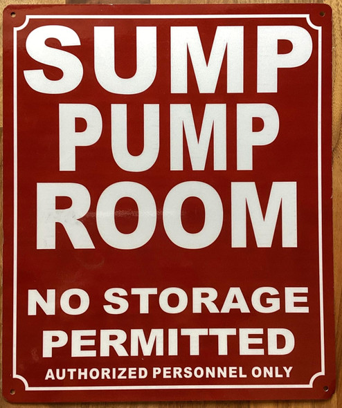 SUMP PUMP ROOM SIGN