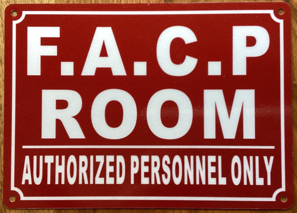 FACP ROOM/FIRE ALARM CONTROL PANEL ROOM SIGN