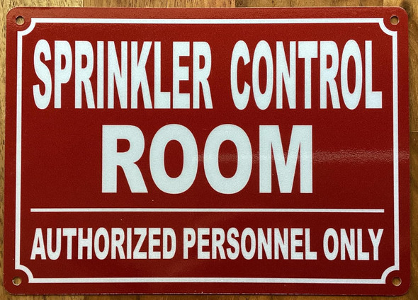 SPRINKLER CONTROL ROOM SIGN