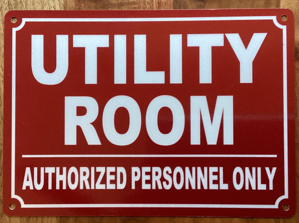 UTILITY ROOM SIGN
