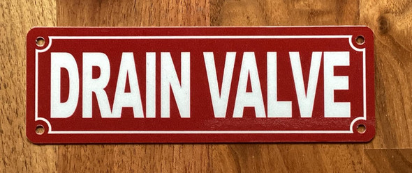 NYC DRAIN VALVE SIGN