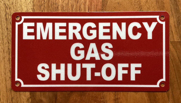 NYC EMERGENCY GAS SHUT-OFF SIGN