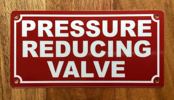 NYC PRESSURE REDUCING VALVE SIGN