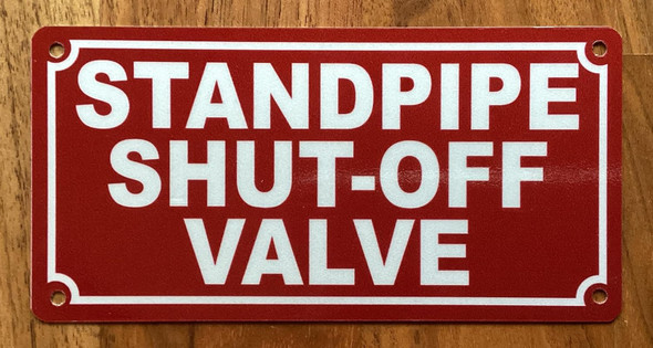 NYC STANDPIPE SHUT-OFF VALVE SIGN
