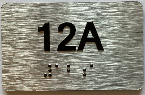 Apartment Number unit 12A Sign