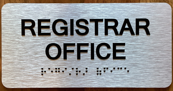Registrar Office Sign with Raised Letters & Grade 2 Sign