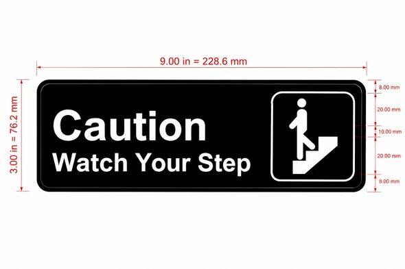CAUTION WATCH YOUR STEP Restaurant Hpd Sign