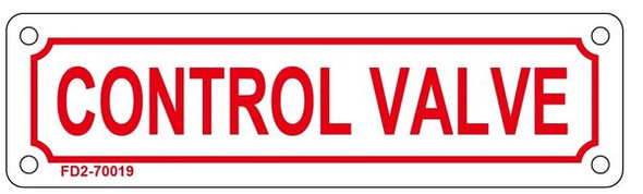 CONTROL VALVE Sign