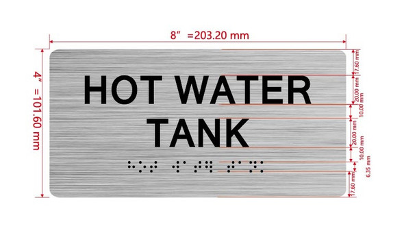HOT WATER TANK HPD SIGN