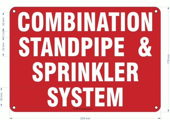 COMBINATION STANDPIPE AND SPRINKLER SYSTEM Signage