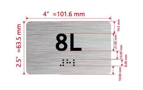APT# 8L SILVER Hpd Sign