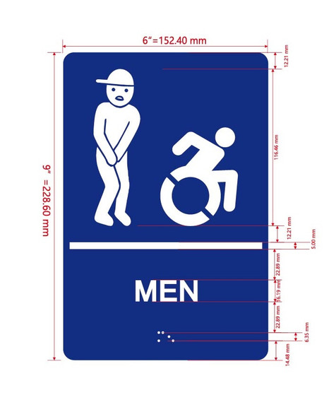 Men Accessible Hpd Sign
