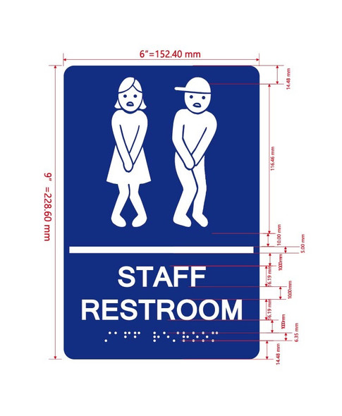 Staff Restroom Hpd Sign