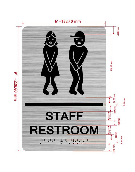 Staff Restroom Hpd Sign