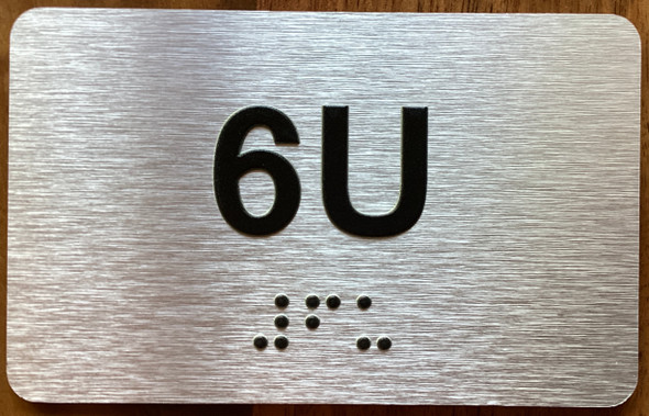 Apartment Number 6U Sign