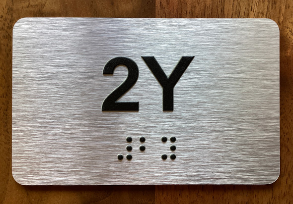 Apartment Number 2Y Ada Sign