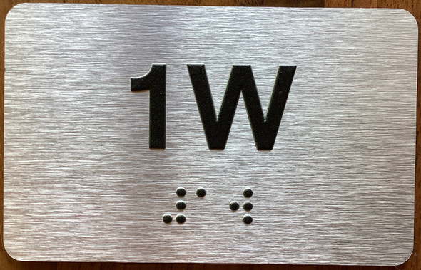 Apartment Number 1W Sign