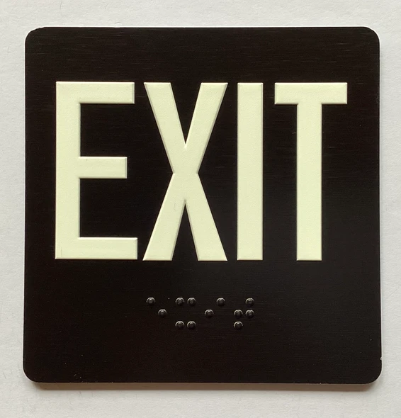 Exit Sign Elevator Jamb Plate Sign