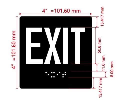 Exit Sign Elevator Jamb Plate Hpd Sign