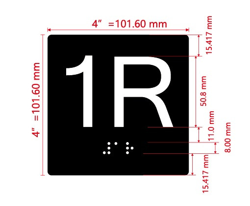1R Elevator Jamb Plate Hpd Sign