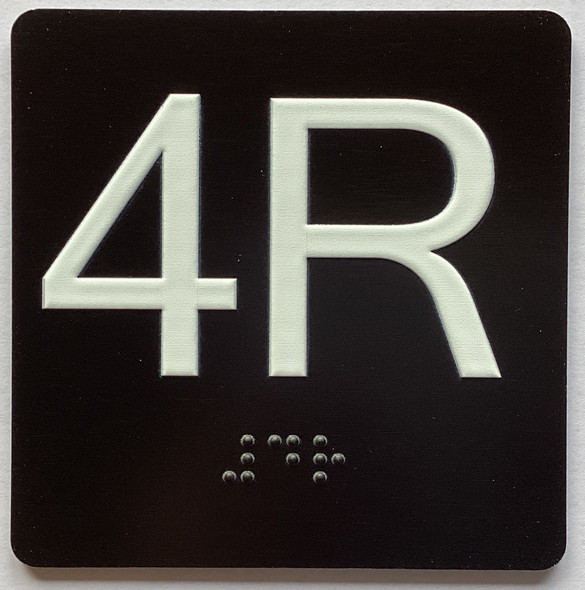 4R Elevator Jamb Plate Sign
