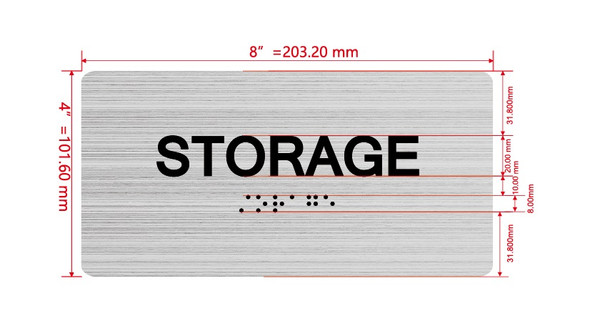 Storage With Sign with Raised Letters Hpd Sign