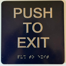 Push to exit blue