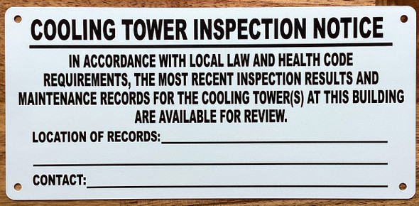 lobby-cooling-tower-inspection-notice-4x8.5-white-aluminum.jpg