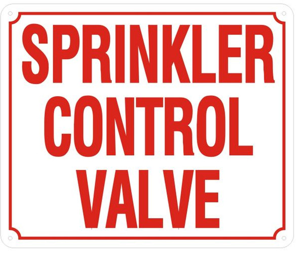 SPRINKLER CONTROL VALVE Sign