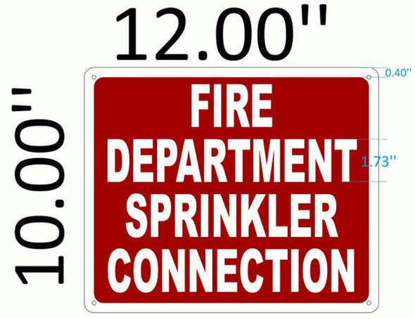 FIRE DEPARTMENT SPRINKLER CONNECTION Signage