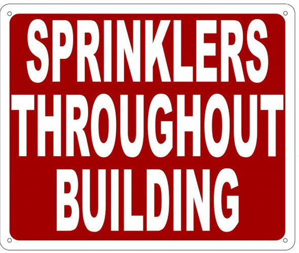 SPRINKLERS THROUGHOUT BUILDING SIGN