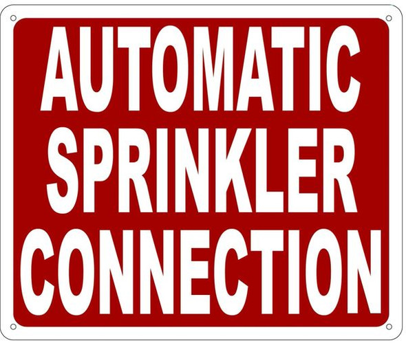 AUTOMATIC SPRINKLER CONNECTION SIGN