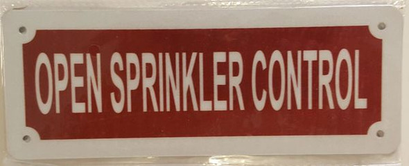 OPEN SPRINKLER CONTROL Signage