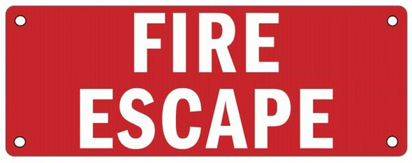 FIRE ESCAPE Sign