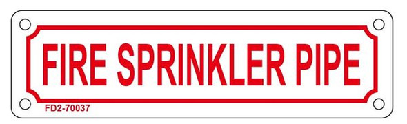 FIRE SPRINKLER PIPE SIGN