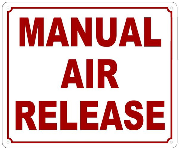 MANUAL AIR RELEASE Sign