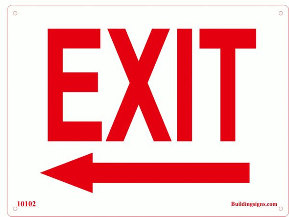 Exit Left Sign