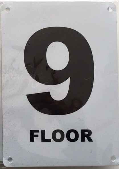 FLOOR NUMBER NINE (9) Signage