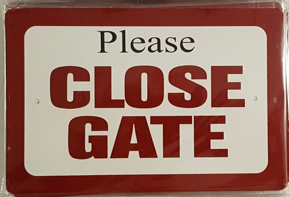 PLEASE CLOSE GATE Signage