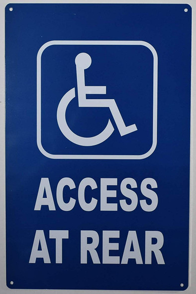 Wheelchair Access at Rear Signage -The Pour Tous Blue LINE